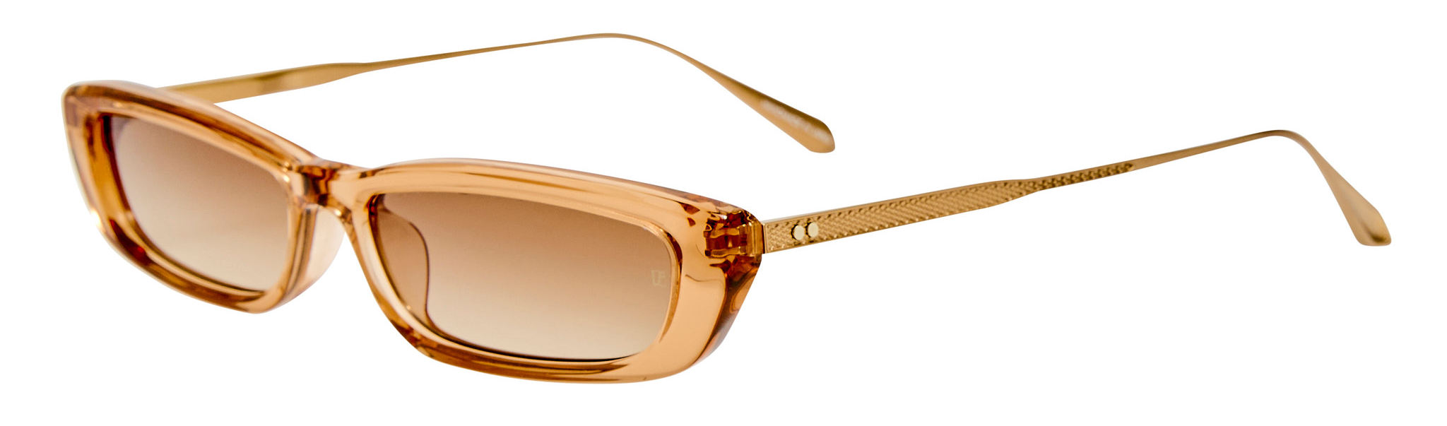 Color_LFL1664C2SUN - Darya Rectagunlar Sunglasses in Honey and Mocha Grad