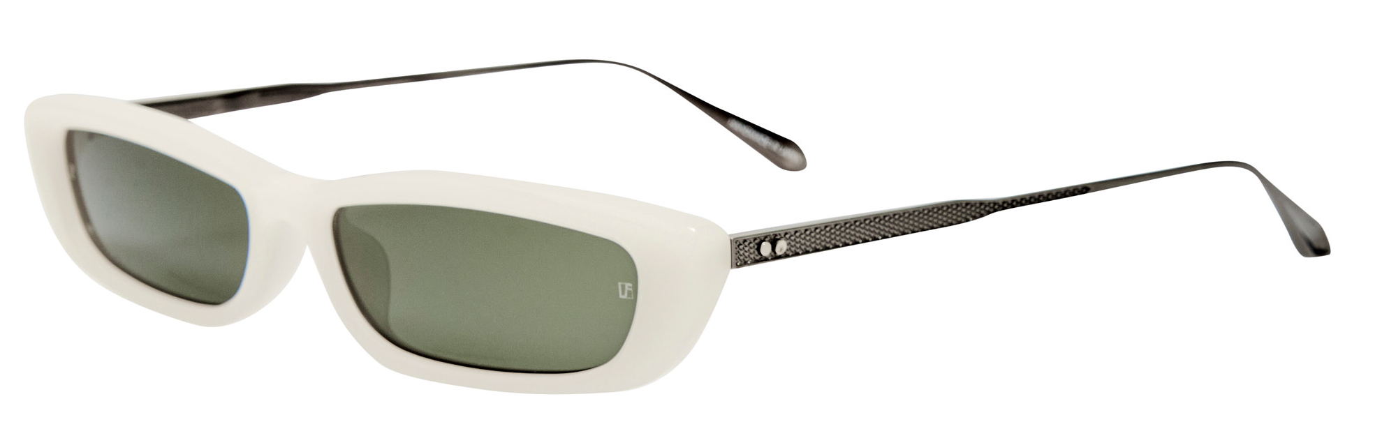 Color_LFL1664C3SUN - Darya Rectagunlar Sunglasses in White and Grey