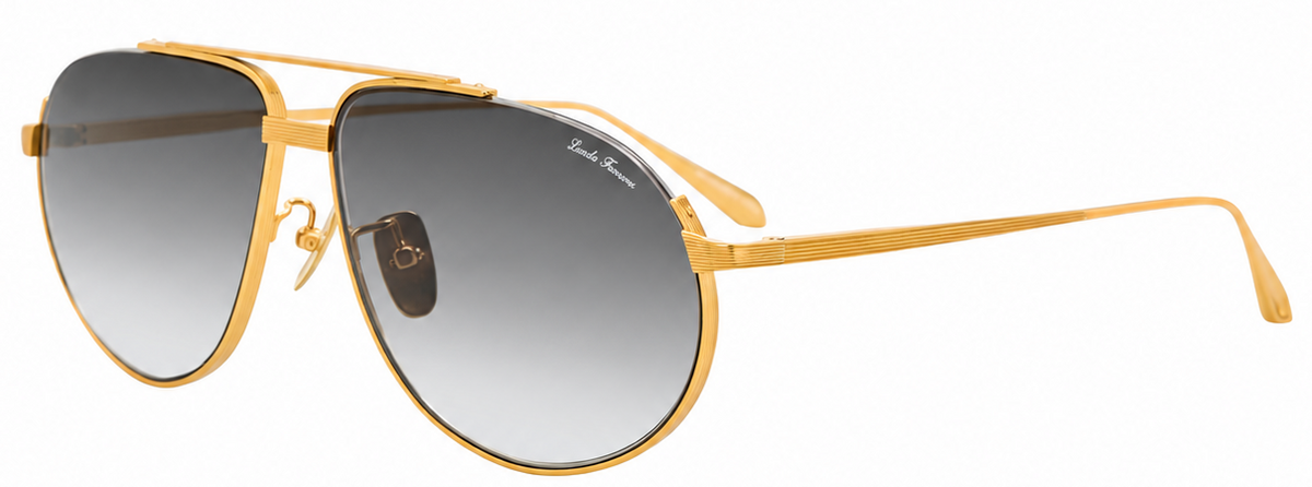 Color_LFL1752C1SUN - Stevie Aviator Sunglasses in Yellow Gold and Grey Grad