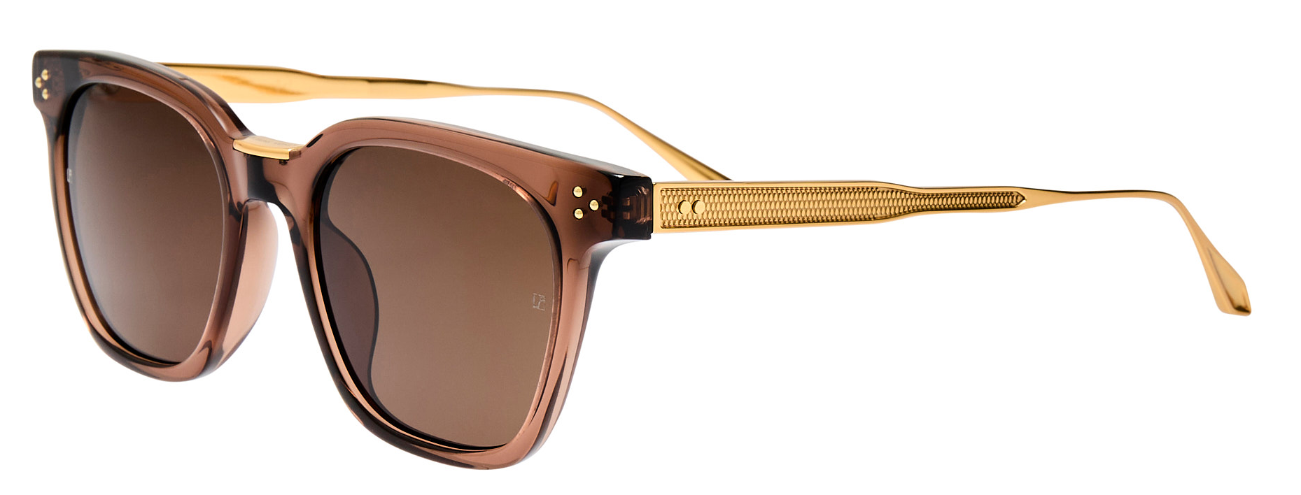 Color_LFL1508C8SUN - Evans D-Frame Sunglasses in Brown and Brown