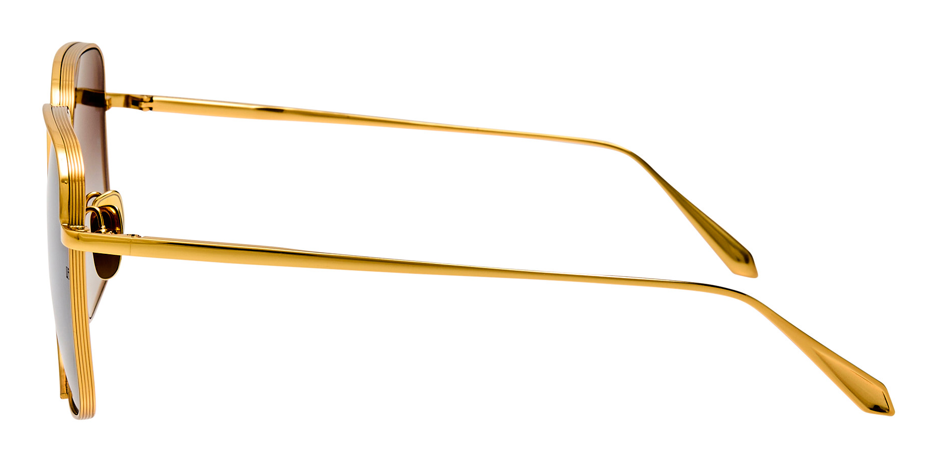 Color_LFL1597C1SUN - Genevieve Square Sunglasses in Yellow Gold and Grey Grad