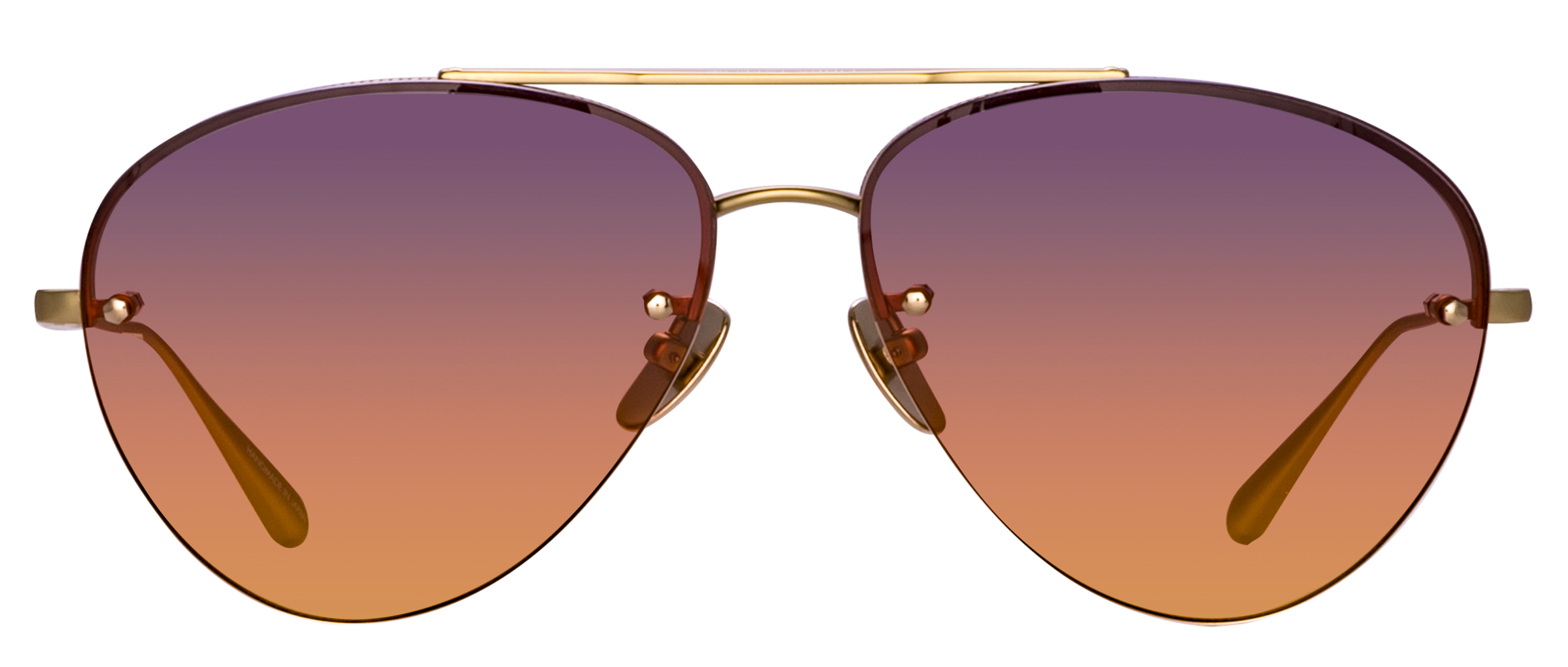 Color_LFL1444C4SUN - Edano Aviator Sunglasses in Yellow Gold and Sunset Grad