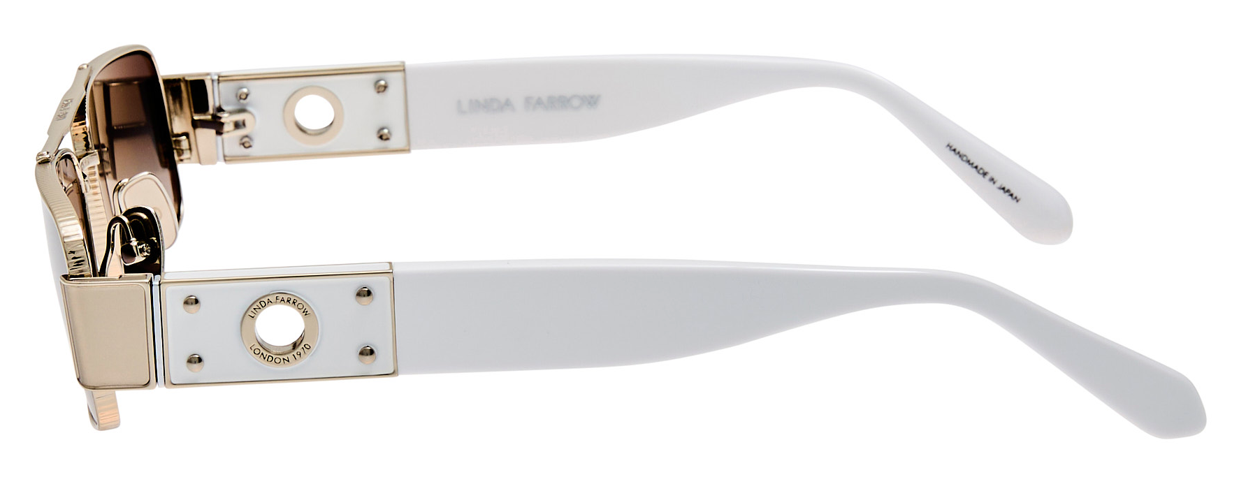 Color_LFL1470C3SUN - Joey Rectangular Sunglasses in White Gold and Grey Grad LIMITED EDITION