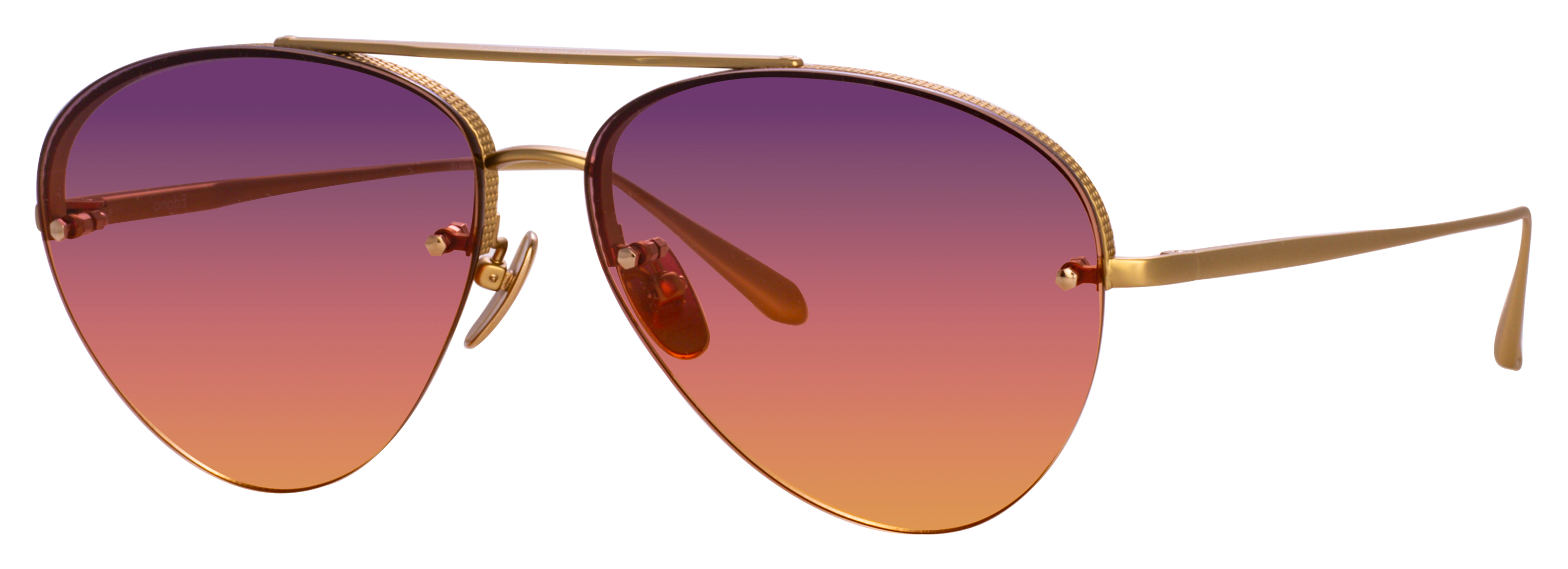 Color_LFL1444C4SUN - Edano Aviator Sunglasses in Yellow Gold and Sunset Grad
