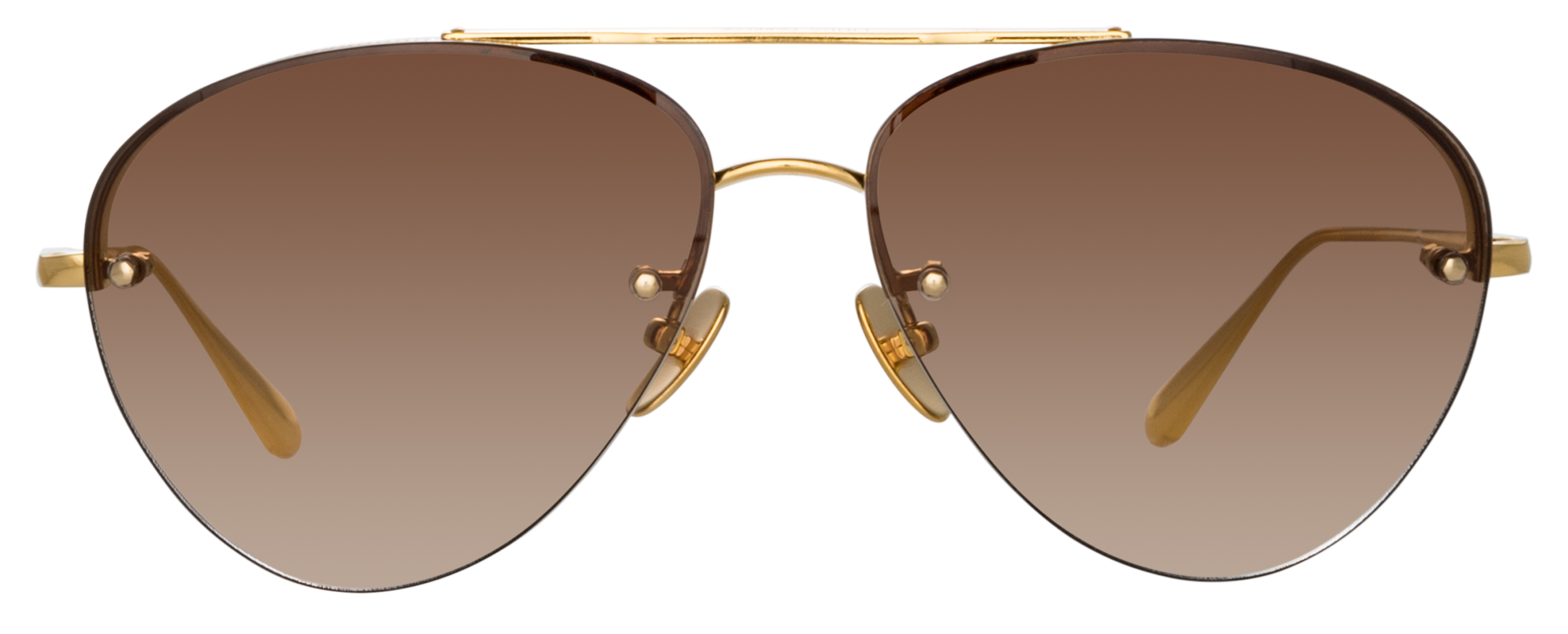 Color_LFL1444C1SUN - Edano Aviator Sunglasses in Yellow Gold and Mocha Grad