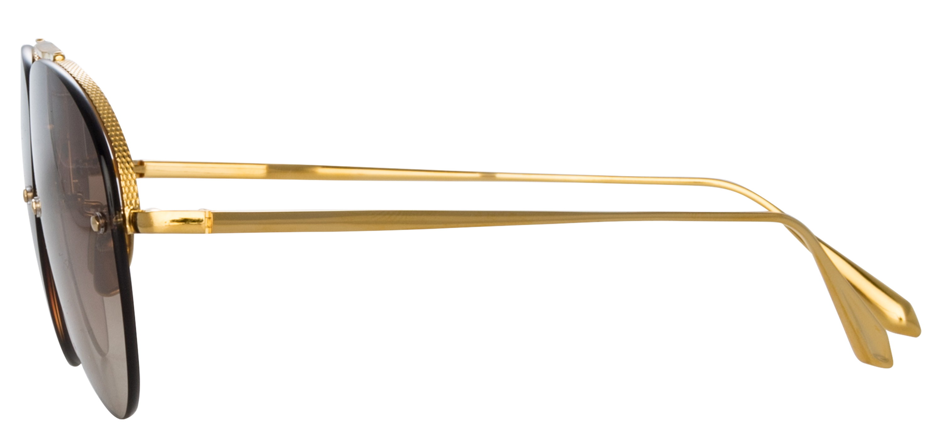 Color_LFL1444C1SUN - Edano Aviator Sunglasses in Yellow Gold and Mocha Grad