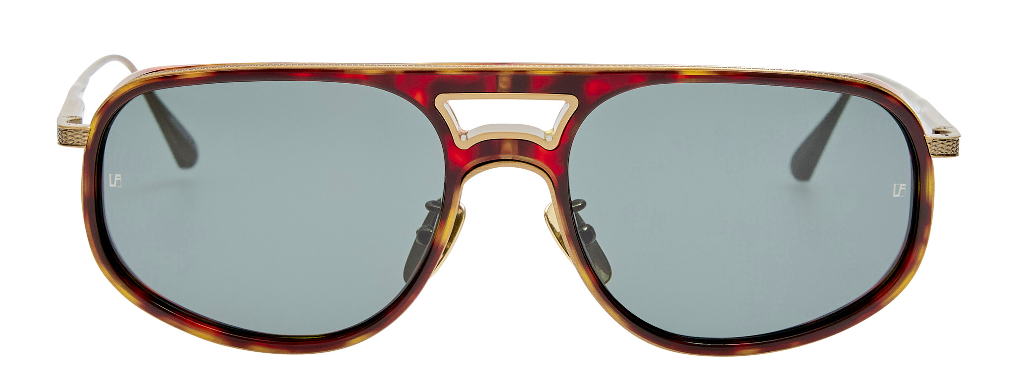 Color_LFL1674C2SUN - Calder Aviator Sunglasses Tortoise Shell and Deep Green