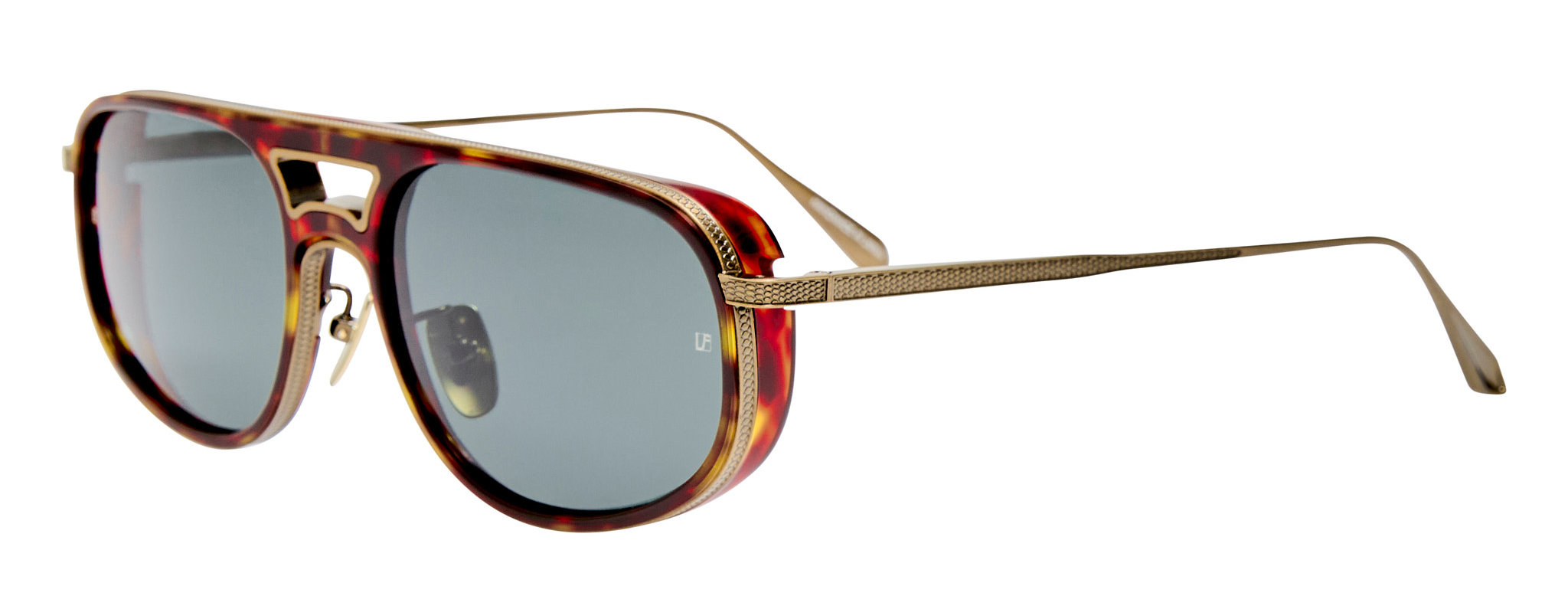 Color_LFL1674C2SUN - Calder Aviator Sunglasses Tortoise Shell and Deep Green