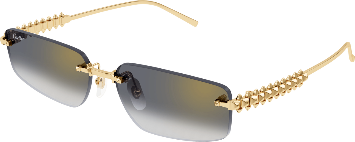 Cartier CT0544S-004 Sunglasses Silver Green Metal Cartier CT0544S 001 Sunglasses - US main image 3