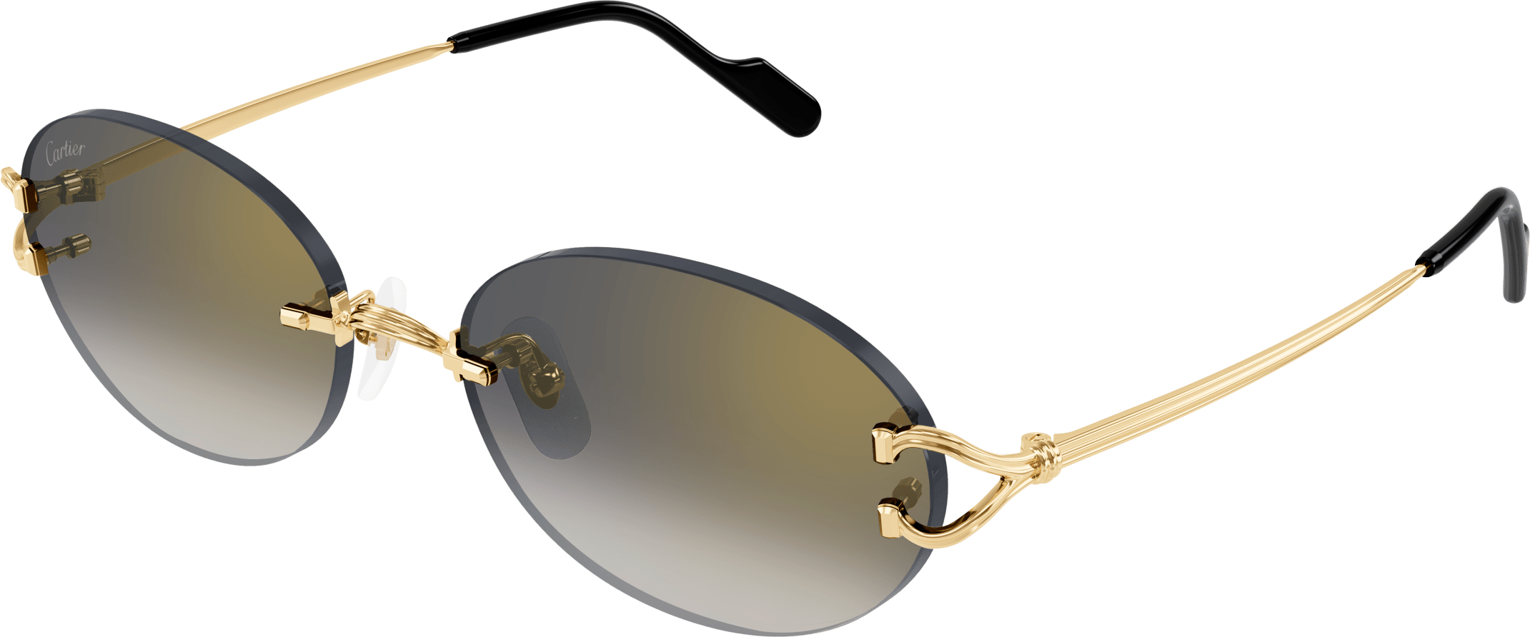 Cartier CT0551S-003 Sunglasses Silver Blue Metal Sunglasses Cartier CT0551S - Mia Burton main image 3