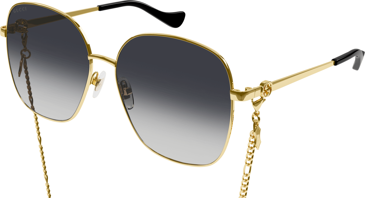 NEW GUCCI GG1089SA 001 + GOLD CHAIN NEW COLLECTION SUNGLASSES GUCCI Sunglasses Gucci GG1089SA - Mia Burton main image 4
