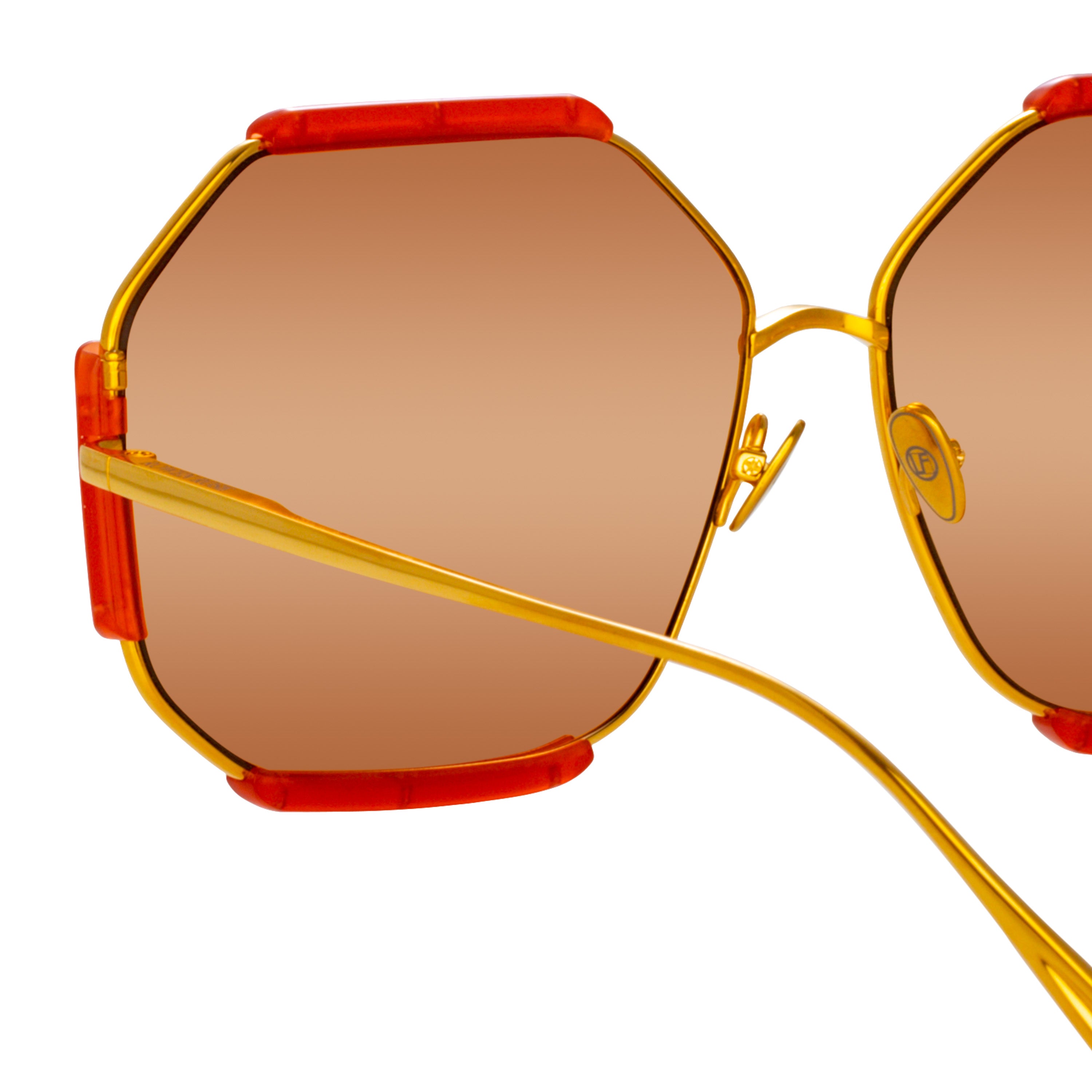 Color_LFL1308C6SUN - Margot Hexagon Sunglasses in Terracotta