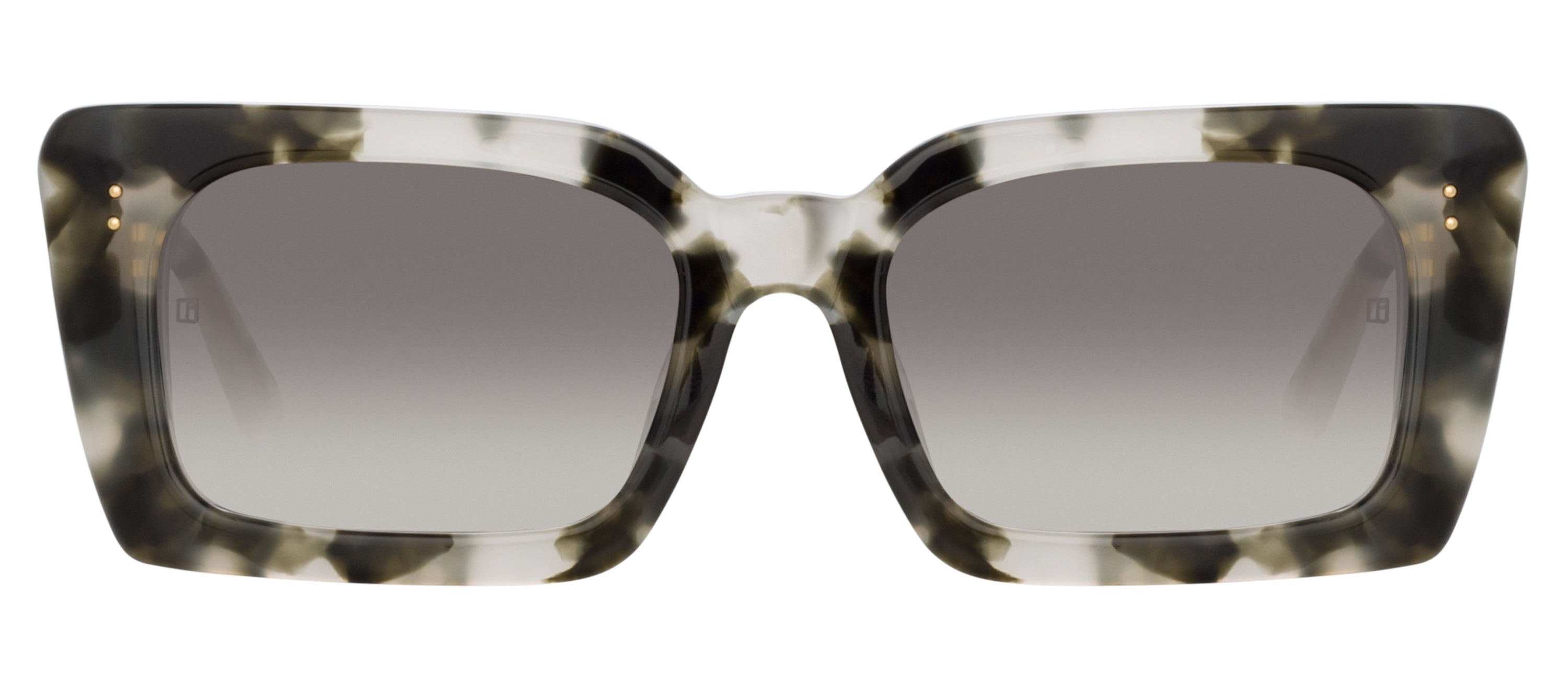 Color_LFL1297C3SUN - Nieve Rectangular Sunglasses in Black and Grey Tortoiseshell