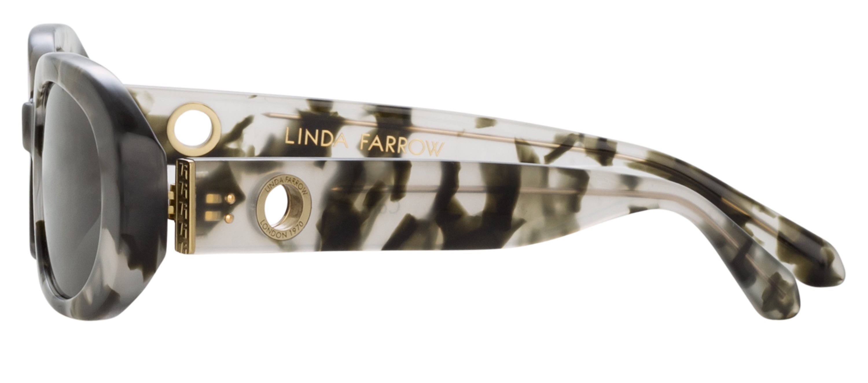 Color_LFL1252C6SUN - Cara Oval Sunglasses in Tortoise Shell - Grey