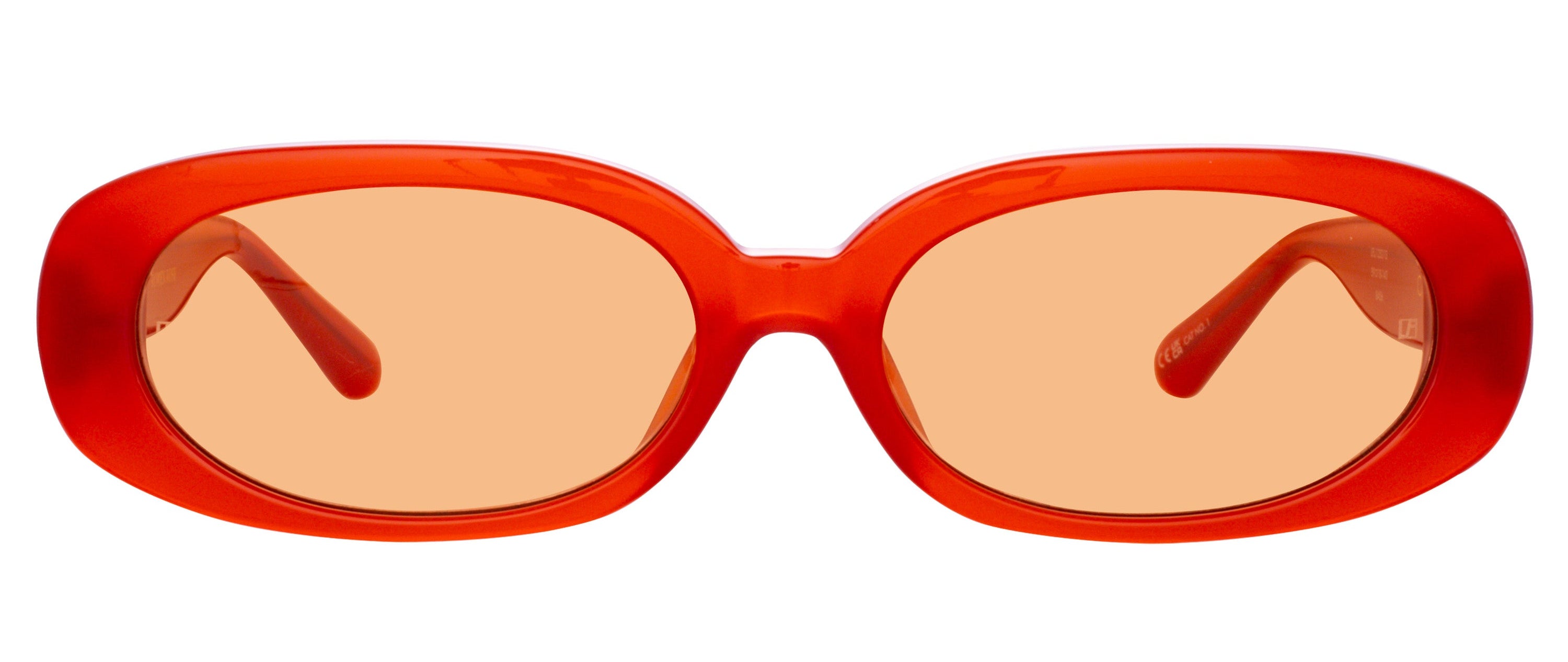 Color_FL1252C13SUN - Cara Oval Sunglasses in Red