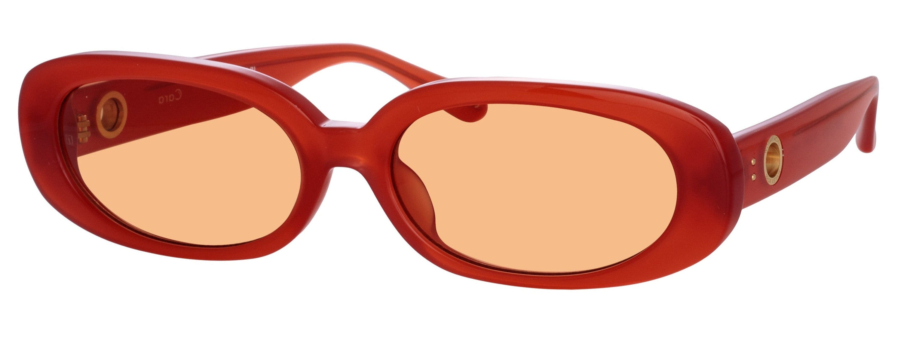 Color_FL1252C13SUN - Cara Oval Sunglasses in Red
