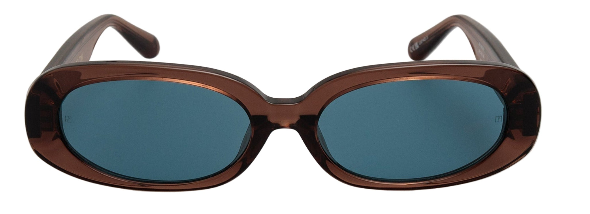 Color_LFL1252C14SUN - Cara Oval Sunglasses in Brown - Aqua