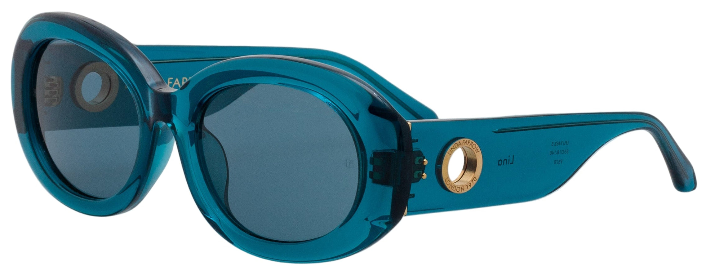 Color_LFL1462C5SUN - Lina Oval Frame Sunglasses in Blue and Aqua