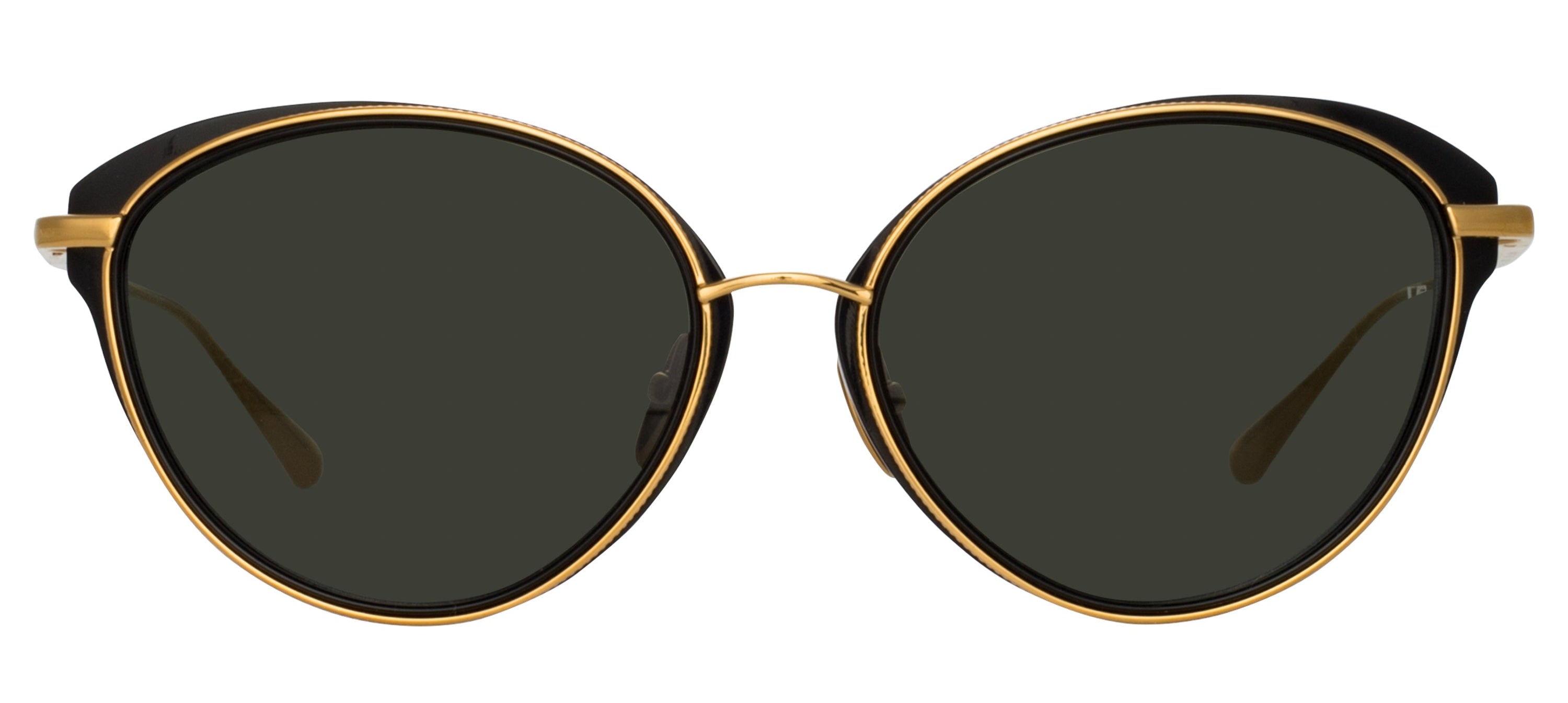 Color_LFL1445C1SUN - Song Cat Eye Sunglasses in Yellow Gold and Black