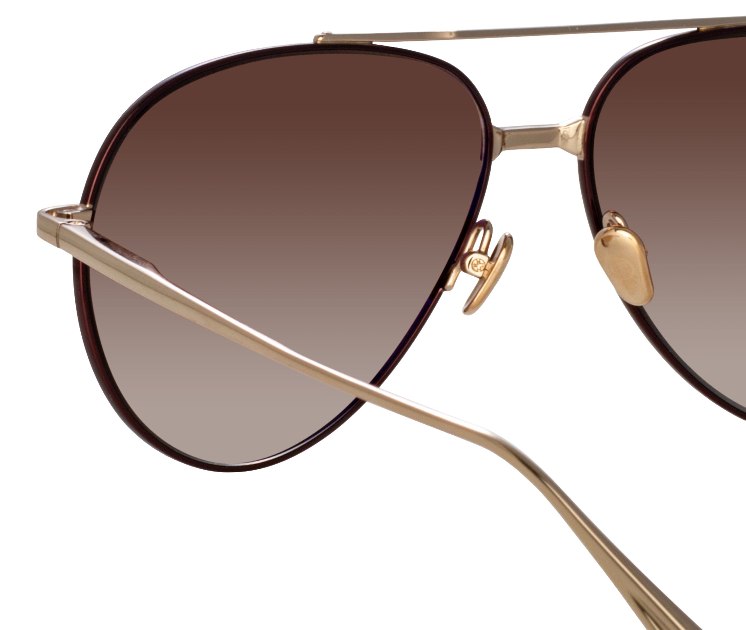 Color_LFL1421C2SUN - Marcelo Aviator Sunglasses in Light Gold / Brown