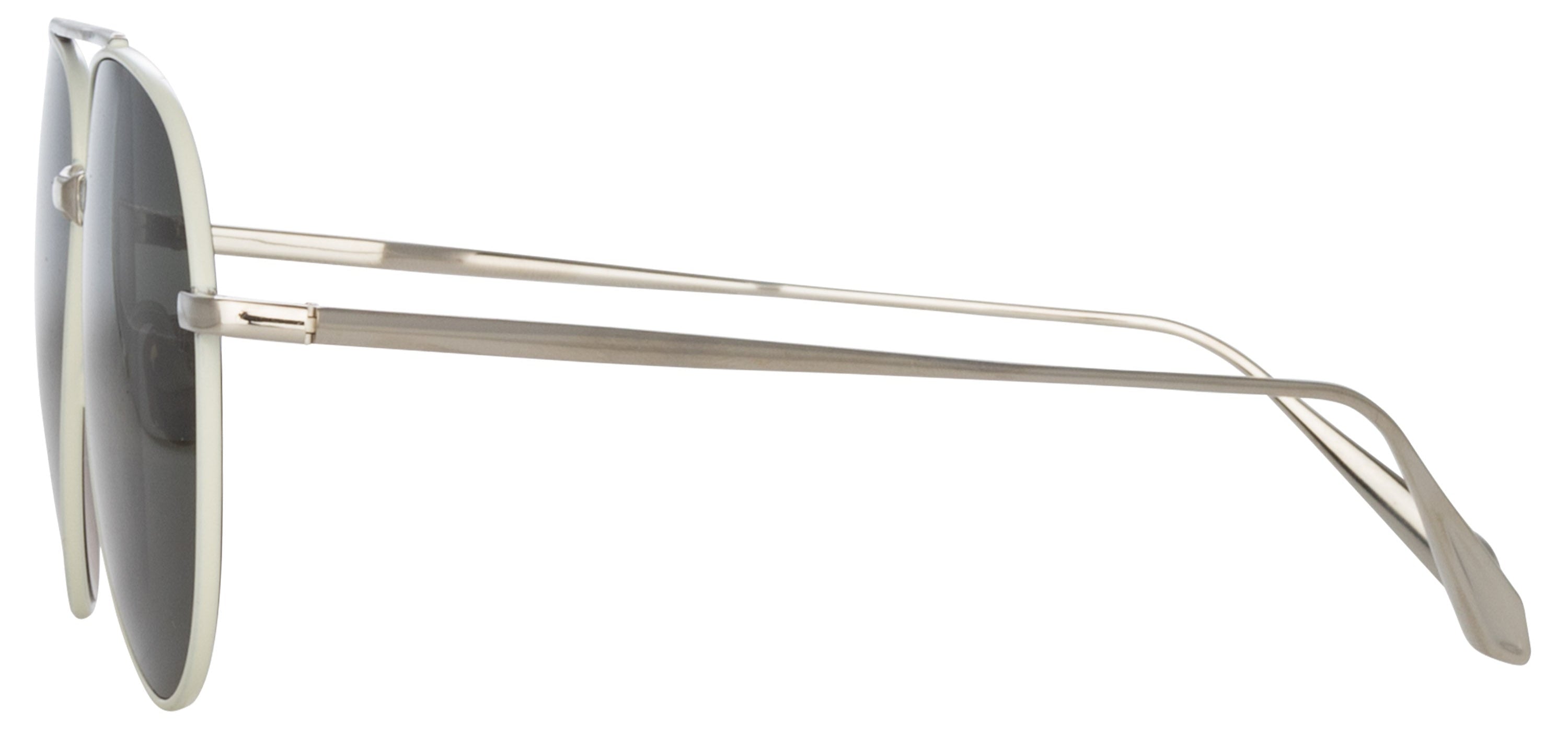 Color_LFL1421C6SUN - Marcelo Aviator Sunglasses in White Gold / Silver