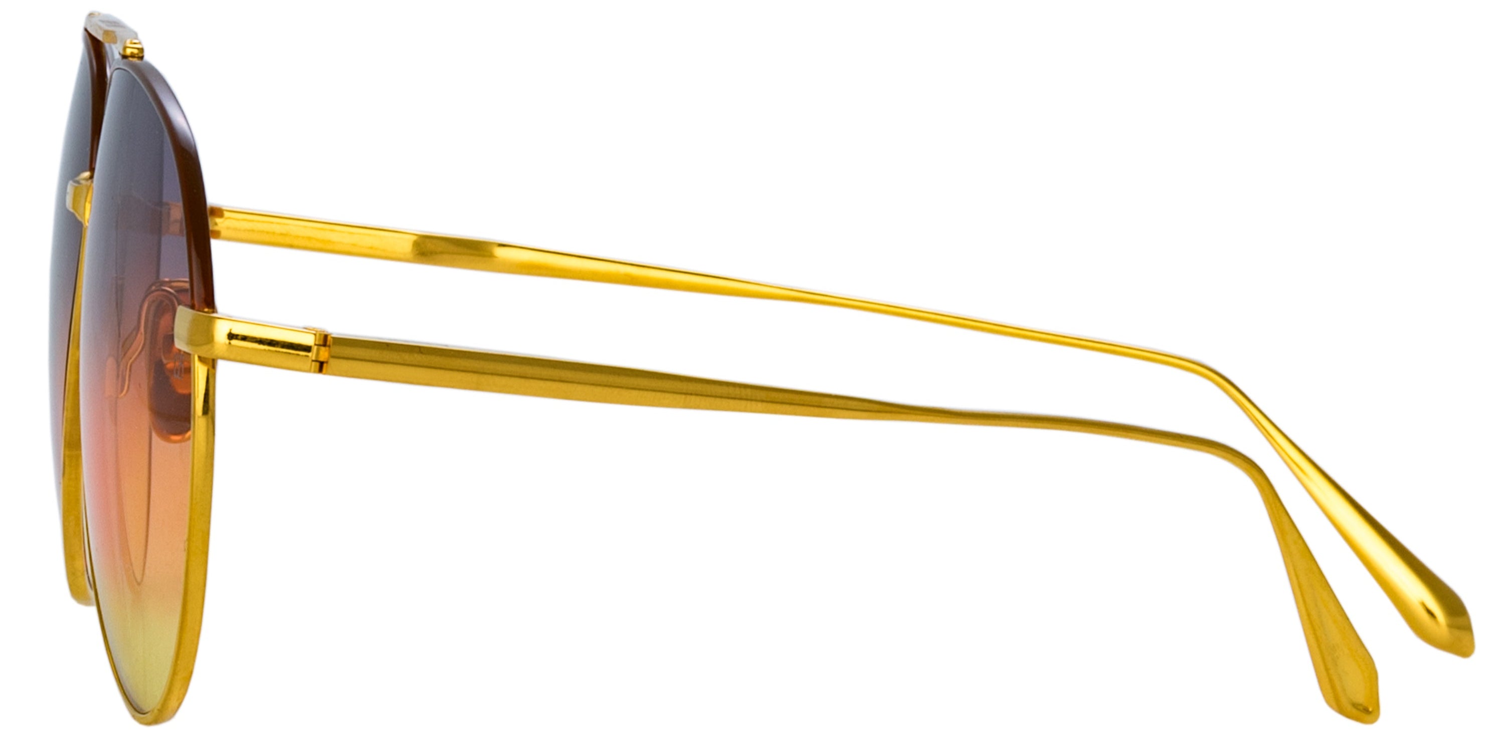 Color_LFL1421C7SUN - Marcelo Aviator Sunglasses in Yellow Gold / Sunset