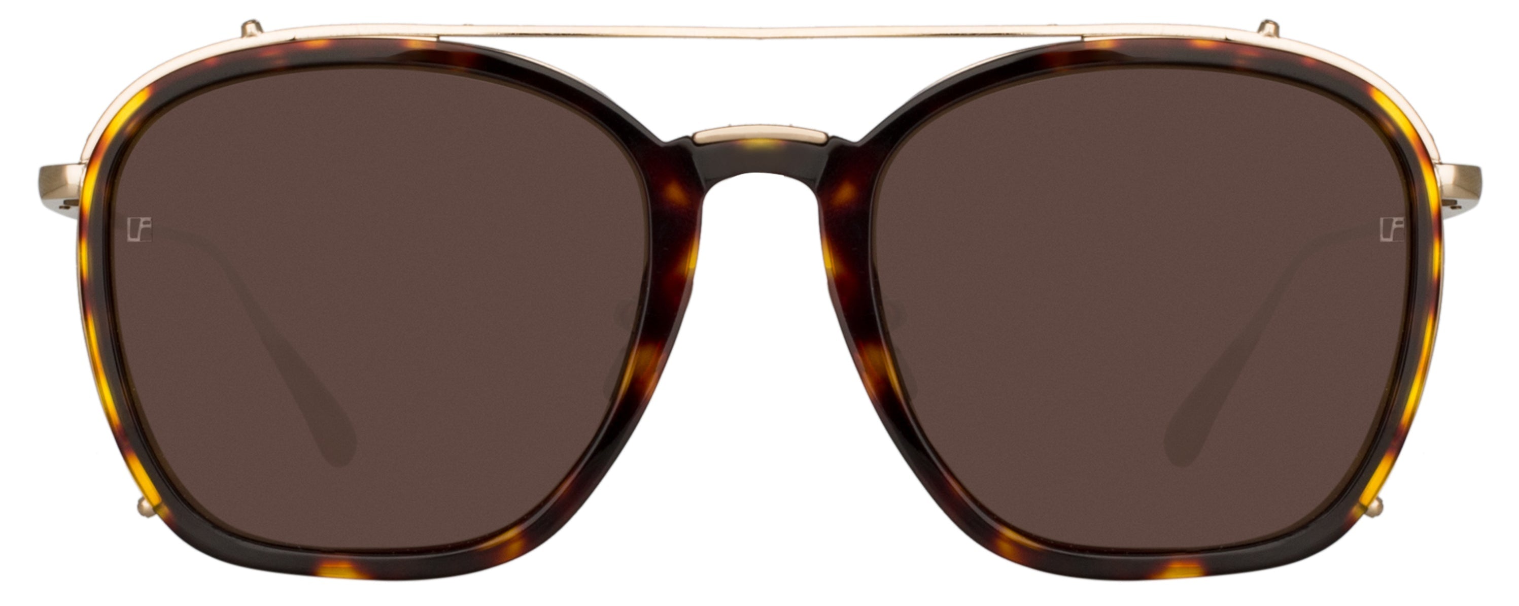 Color_LFL1359C2SUN - Aston Square Sunglasses in Tortoise Shell and Brown
