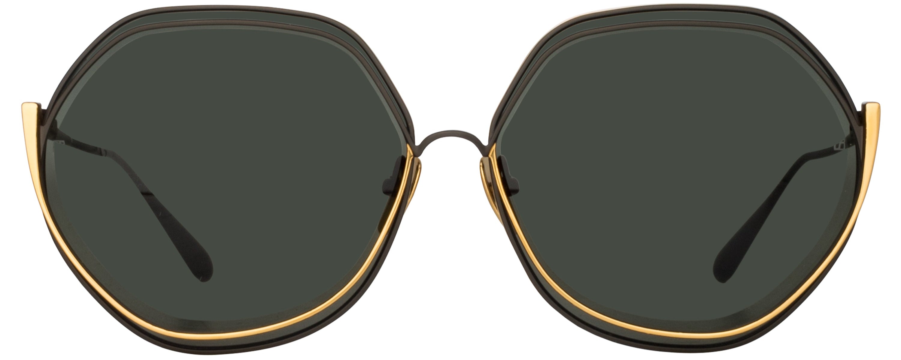 Color_LFL1355C7SUN - Aspen Hexagon Sunglasses in Matt Nickel