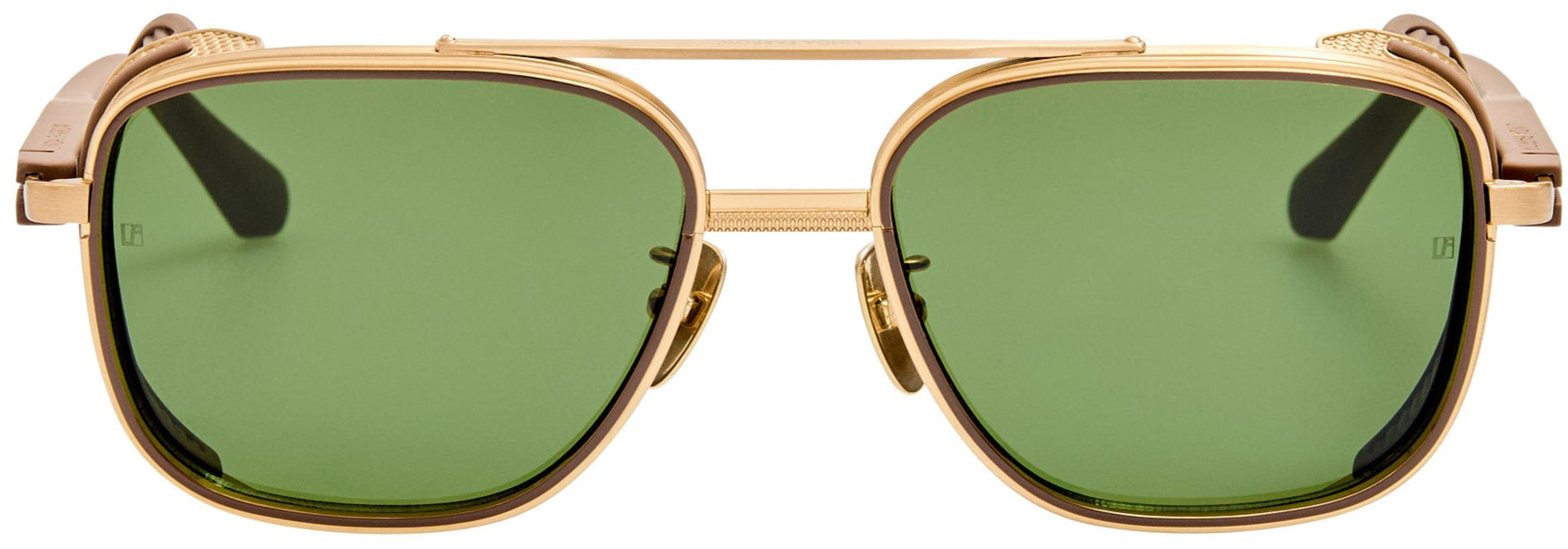 Color_LFL1630C2SUN - Boyd Aviator Sunglasses in Yellow Gold and Green