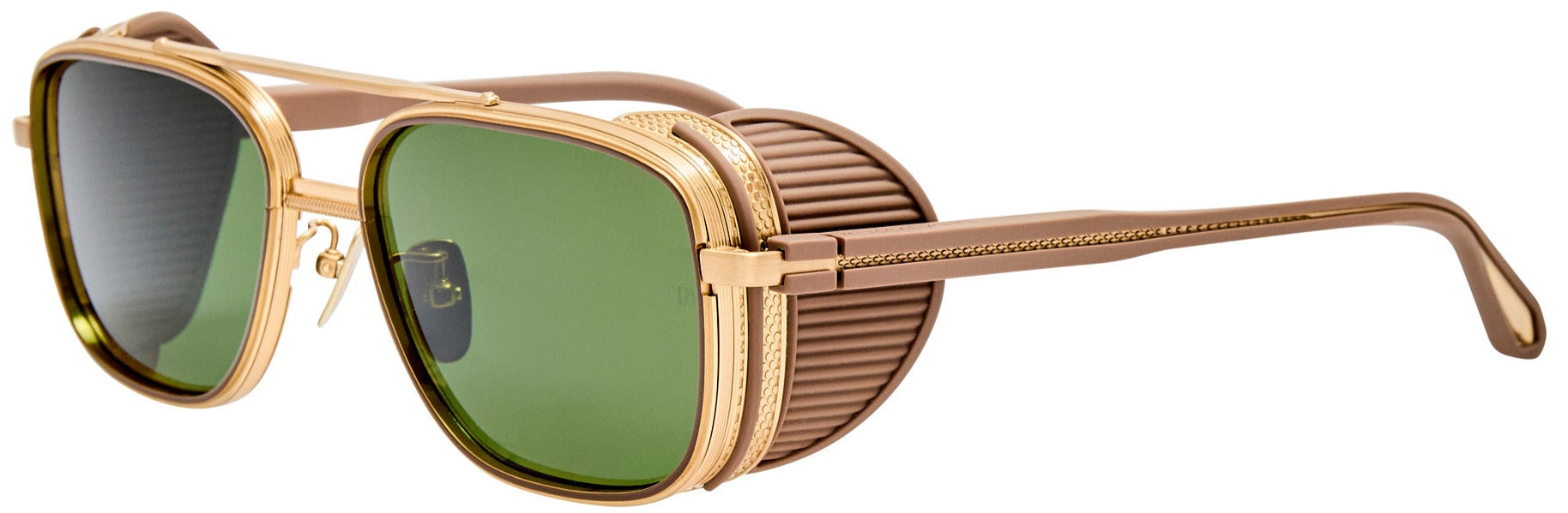 Color_LFL1630C2SUN - Boyd Aviator Sunglasses in Yellow Gold and Green