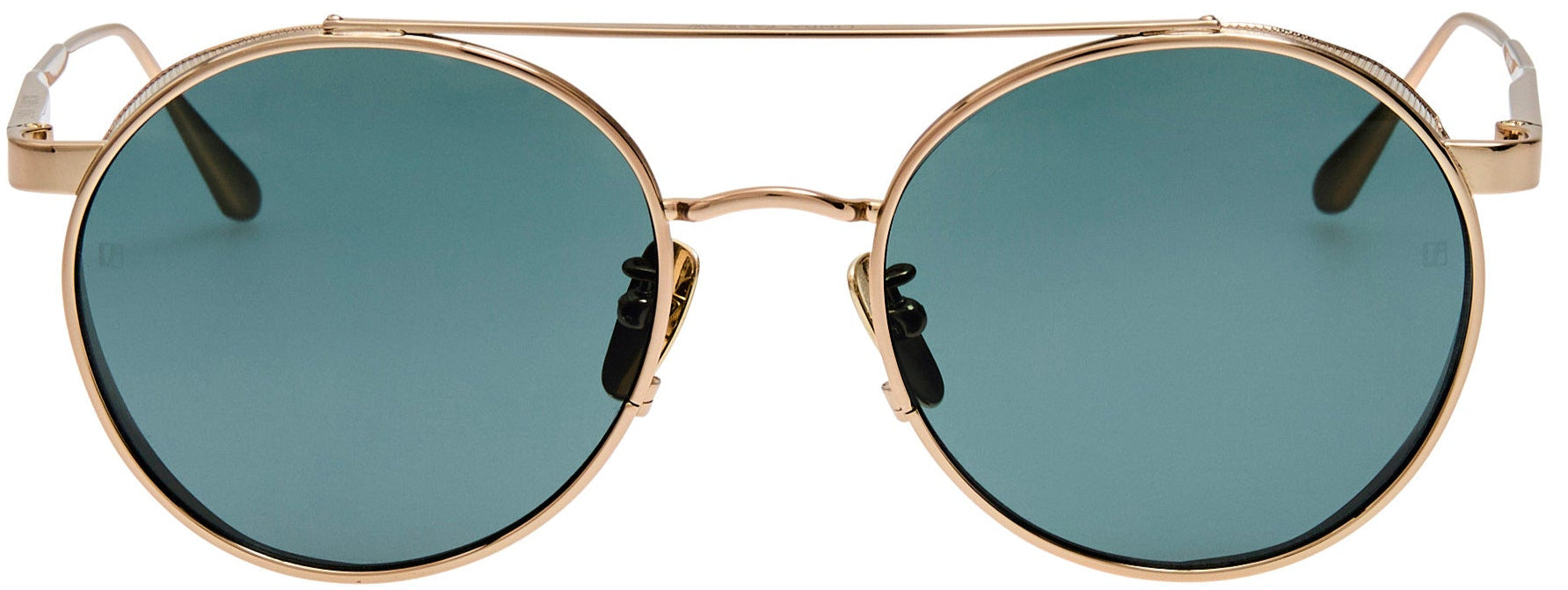 Color_LFL1503C2SUN - Conor Oval Sunglasses in Yellow Gold and Green