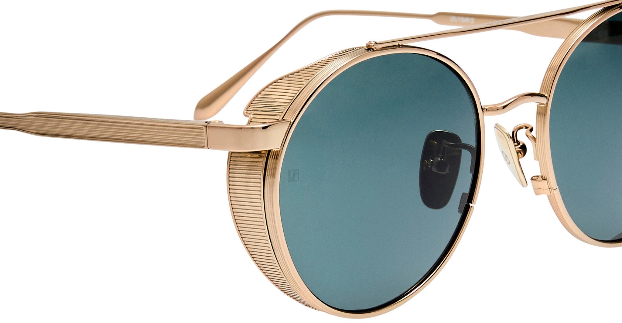 Color_LFL1503C2SUN - Conor Oval Sunglasses in Yellow Gold and Green