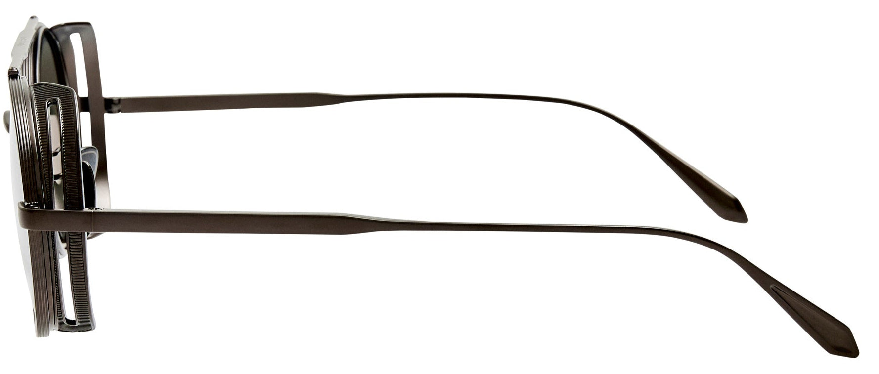 Color_LFL1631C4SUN - Baret Oval Sunglasses in Matt Nickel and Grey