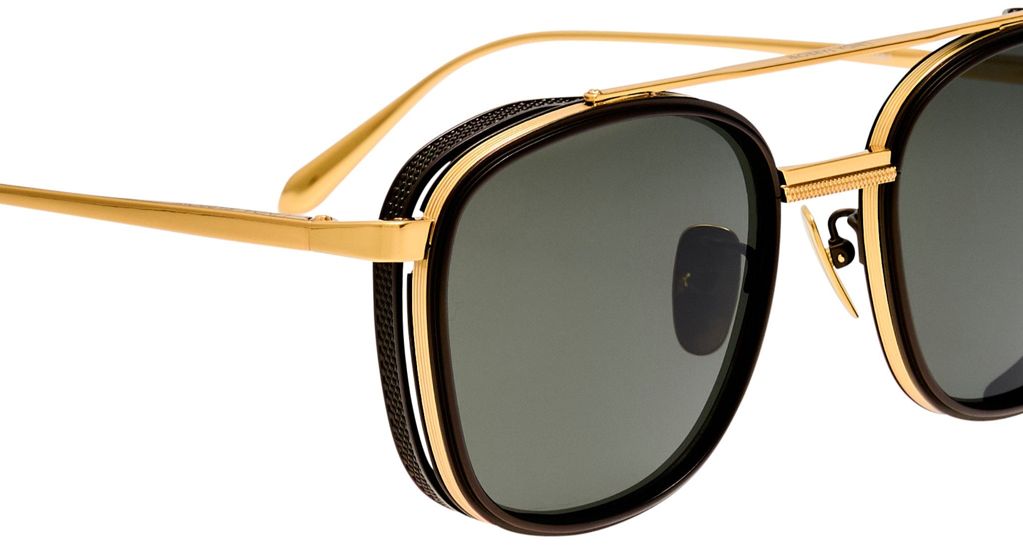 Color_LFL1558C1SUN - Varo Square Sunglasses in Yellow Gold and Grey