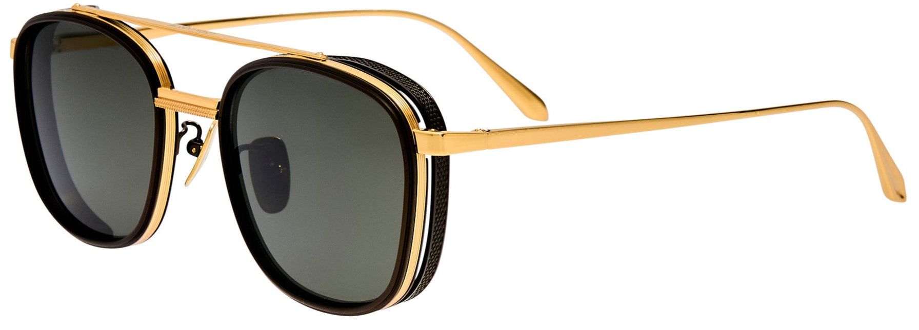 Color_LFL1558C1SUN - Varo Square Sunglasses in Yellow Gold and Grey