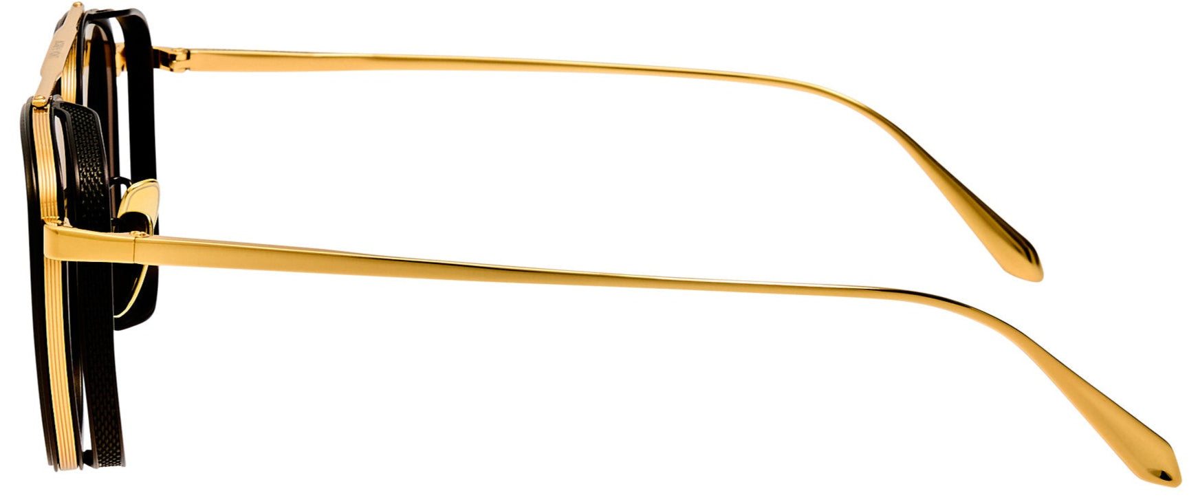 Color_LFL1558C1SUN - Varo Square Sunglasses in Yellow Gold and Grey