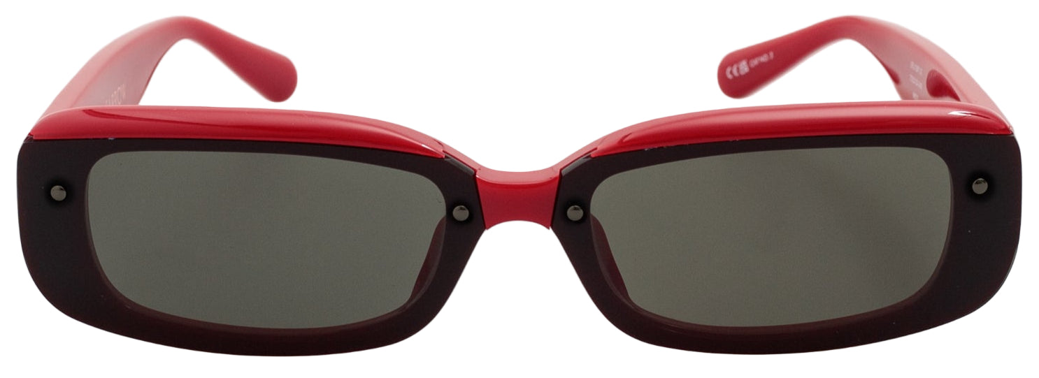 Color_LFL1591C3SUN - Flick Rectangle Sunglasses in Red and Grey