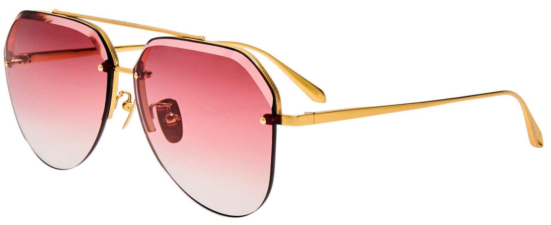 Color_LFL1557C2SUN - Quynh Aviator Sunglasses in Yellow Gold and Red Gradient