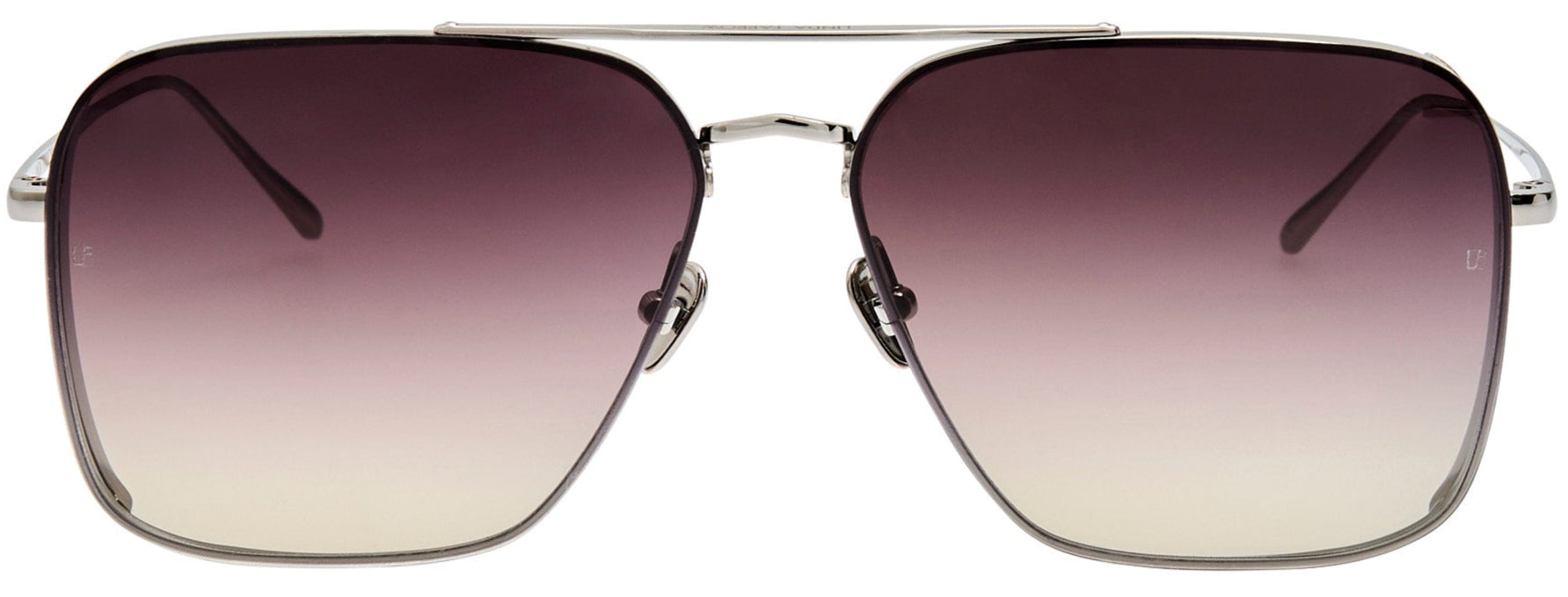 Color_LFL1122C2SUN - Asher Aviator Sunglasses in White Gold and Grey
