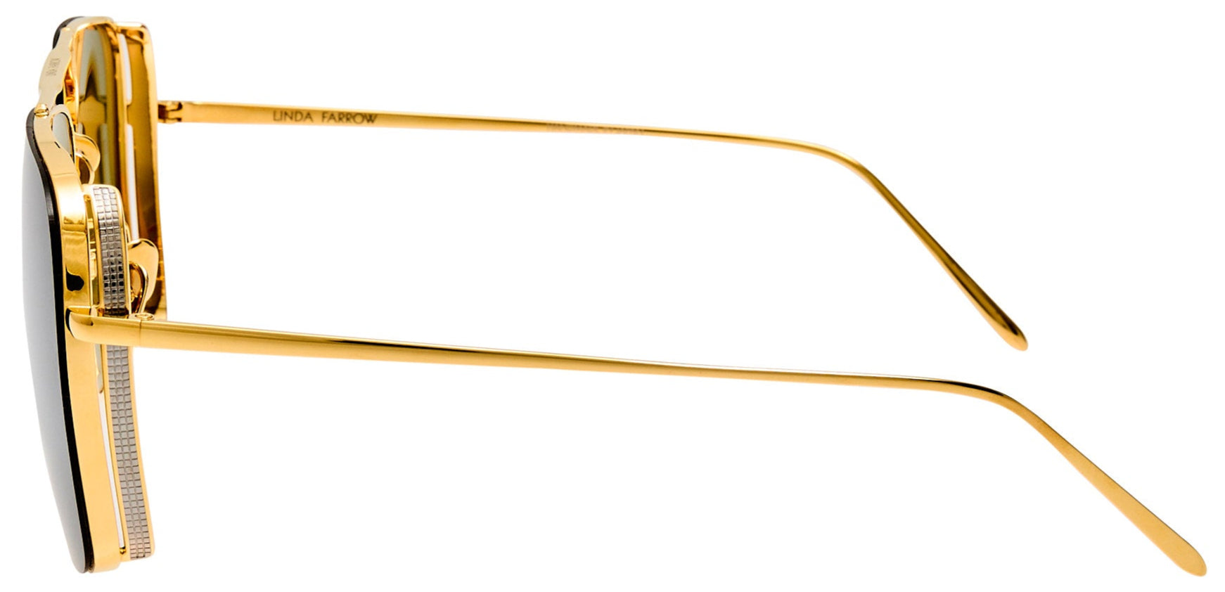 Color_LFL1122C1SUN - Asher Aviator Sunglasses in Yellow Gold and Green