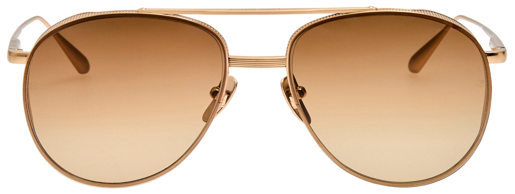 Color_LFL1547C2SUN - Meret Aviator Sunglasses in Light Gold and Brown Grad