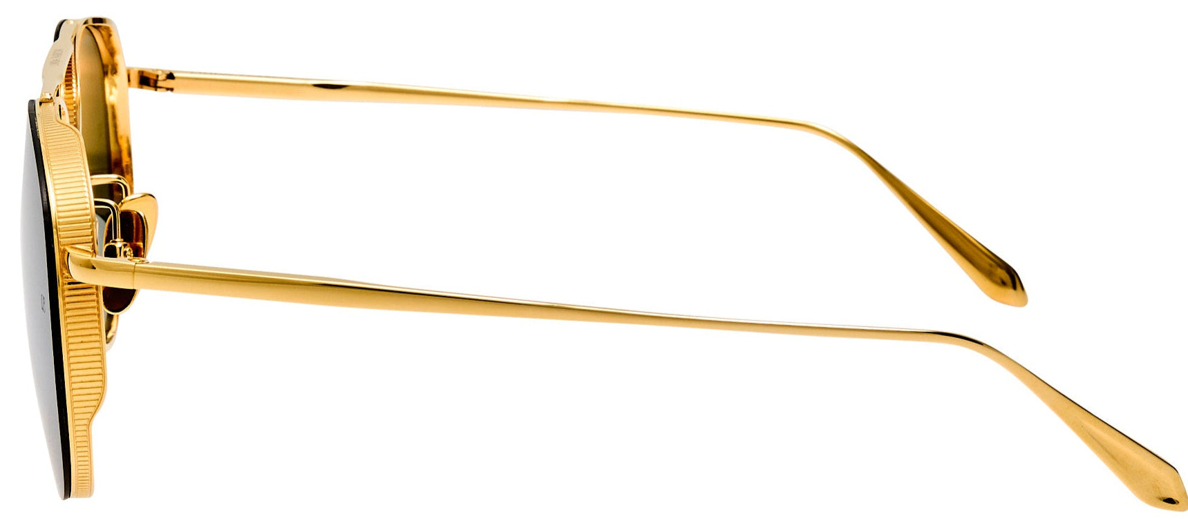 Color_LFL1547C1SUN - Meret Aviator Sunglasses in Yellow Gold and Deep Green