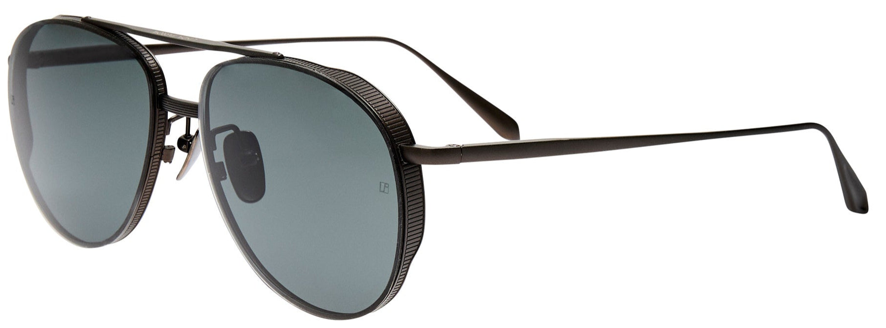 Color_LFL1547C3SUN - Meret Aviator Sunglasses in Matt Nickel and Grey