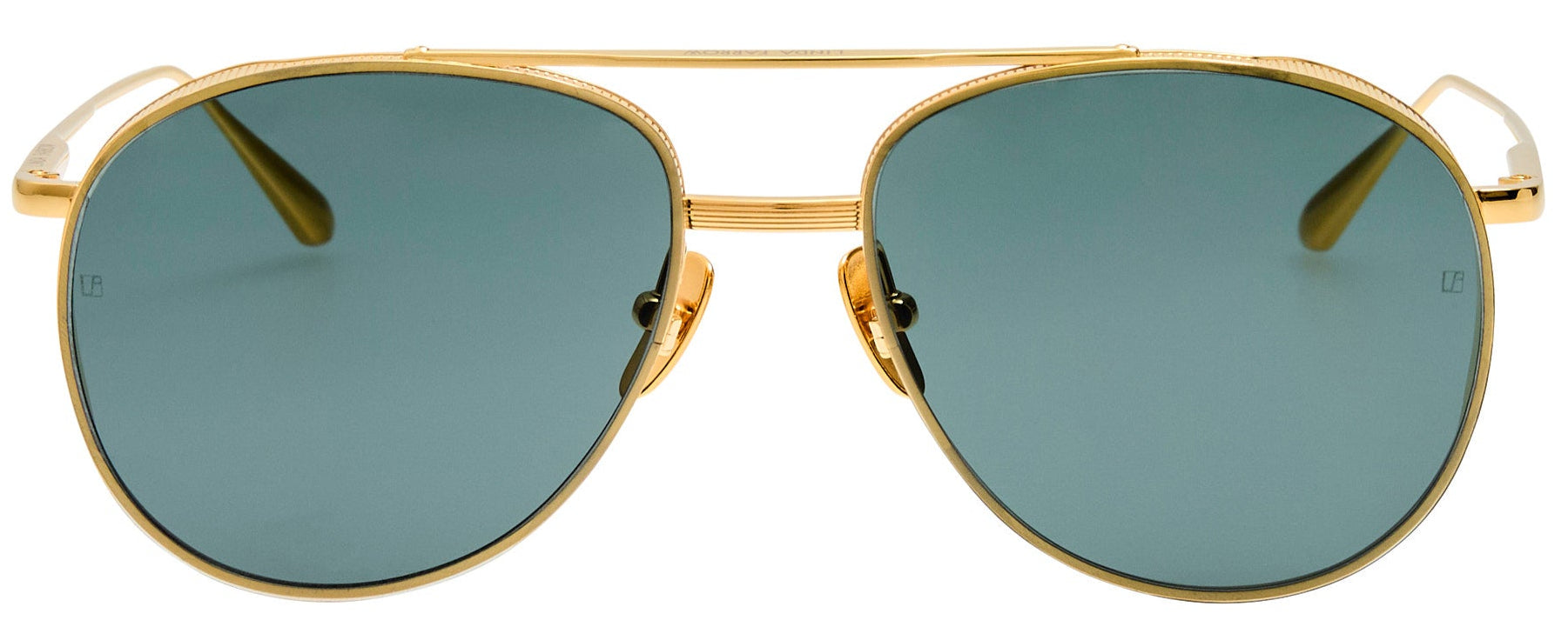 Color_LFL1547C1SUN - Meret Aviator Sunglasses in Yellow Gold and Deep Green
