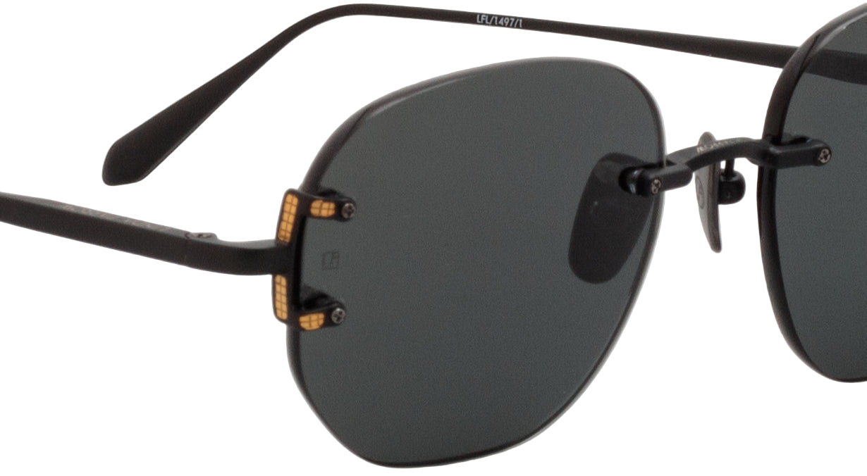 Color_LFL1497C1SUN - Sandor Angular Sunglasses in Matt Nickel and Grey