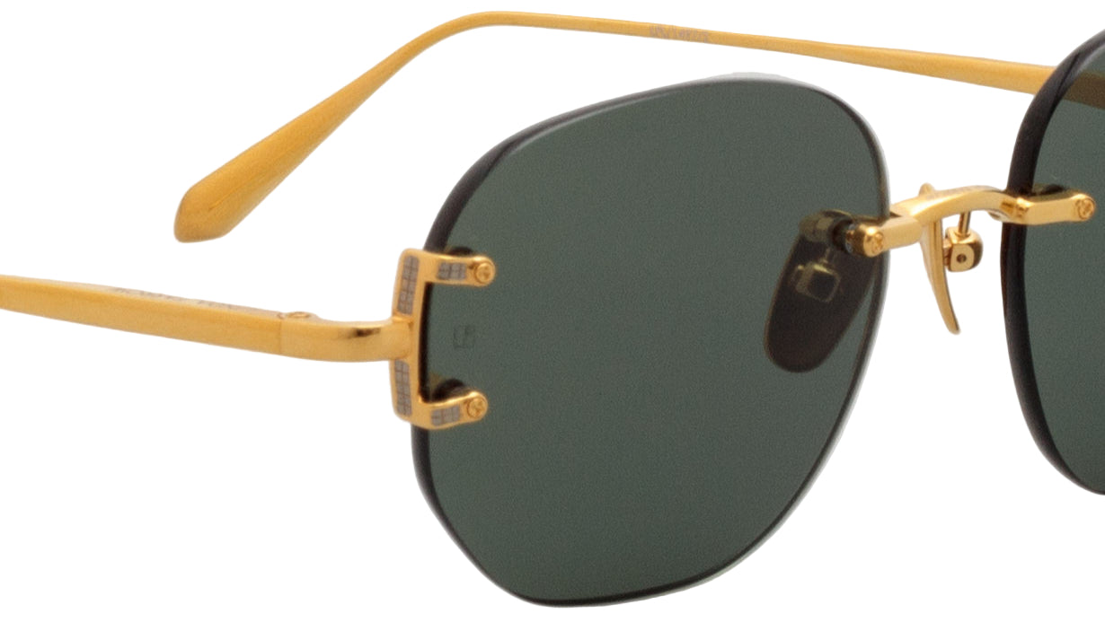Color_LFL1497C2SUN - Sandor Angular Sunglasses in Yellow Gold and Green
