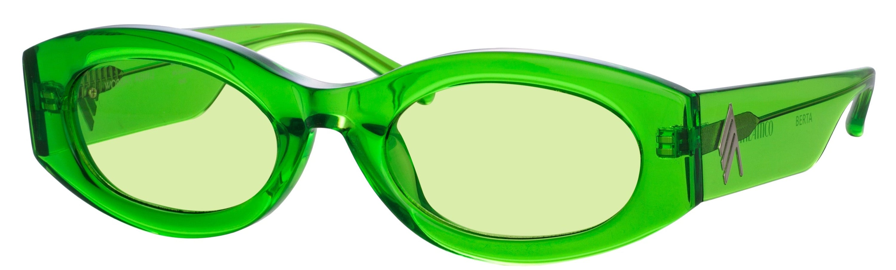 Color_ATTICO38C6SUN - The Attico Berta Oval Sunglasses in Green