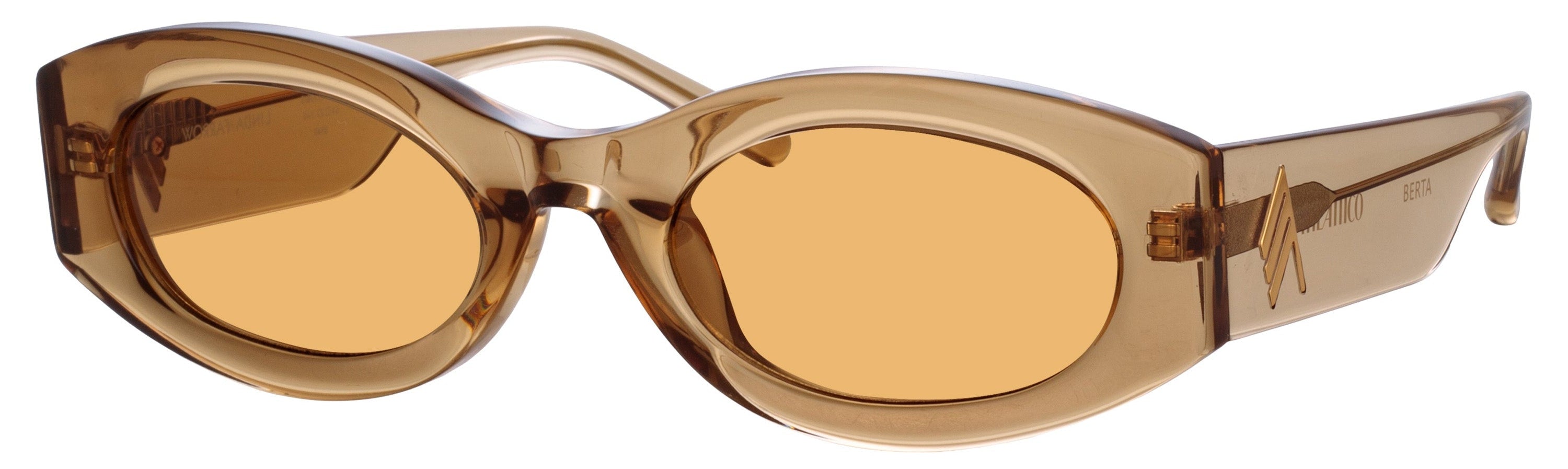 Color_ATTICO38C5SUN - The Attico Berta Oval Sunglasses in Sand