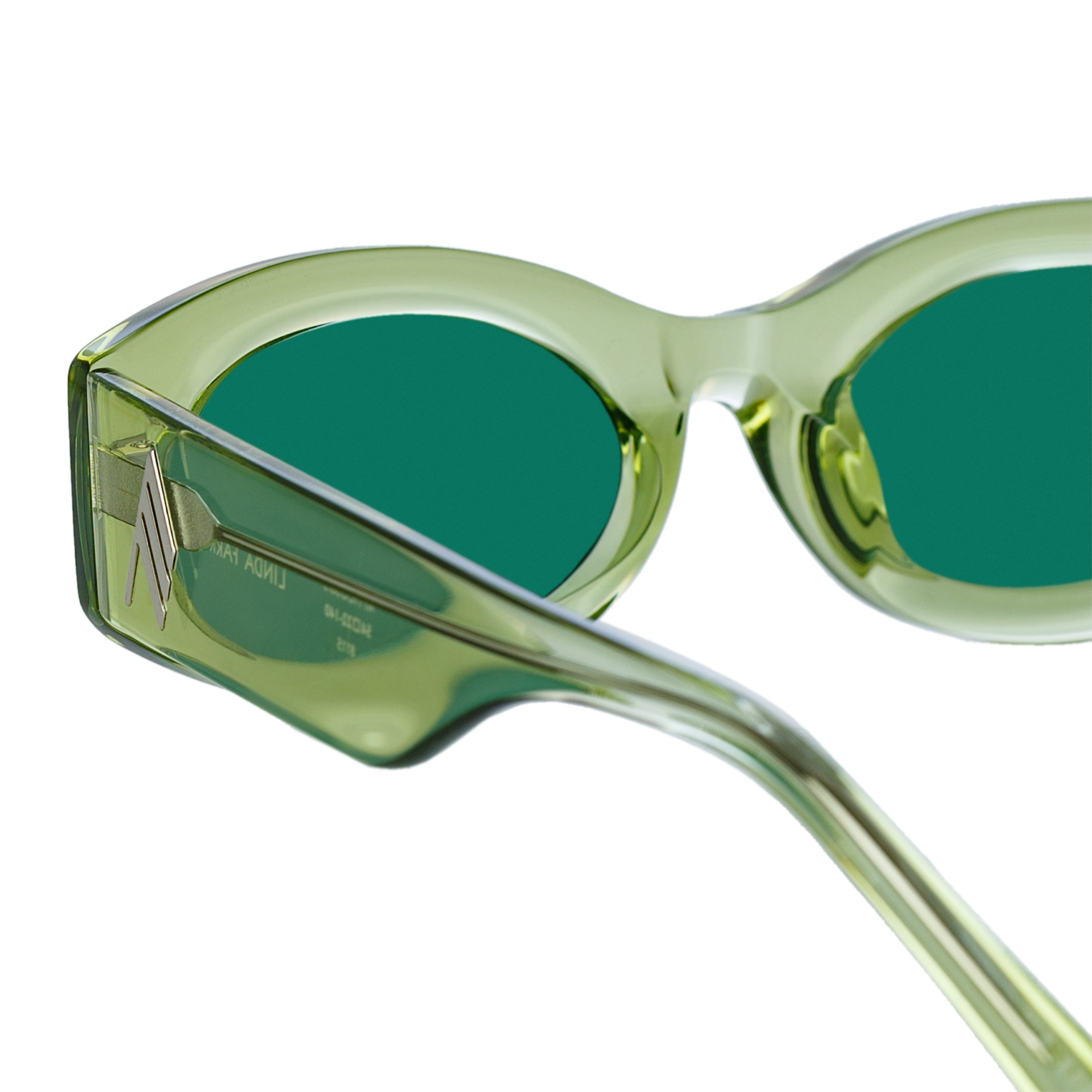 Color_ATTICO38C3SUN - The Attico Berta Oval Sunglasses in Lime