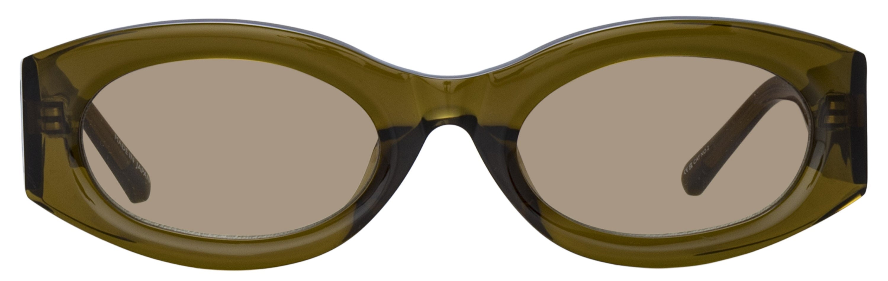 Color_ATTICO38C12SUN - The Attico Berta Oval Sunglasses in Olive